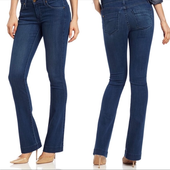 NWT James Jeans Juliette Slim Leg Trumpet Flare in dark indigo “bombshell,” 27 - Picture 1 of 7